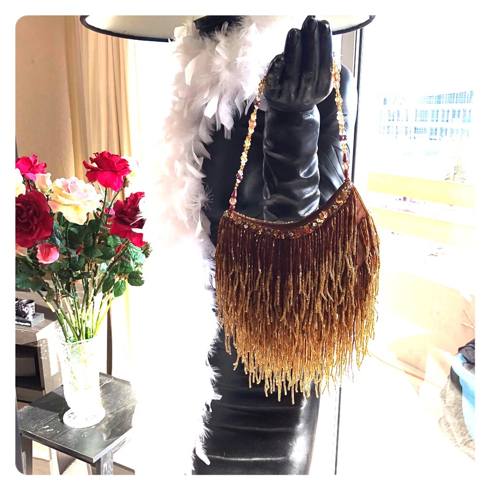 Ombré Bugle Bead Cocktail Purse